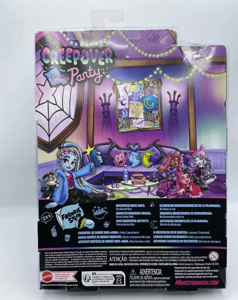 Monster High Creepover Party Frankie Stein Fashion Doll & Pet Watzie NEW SEALED