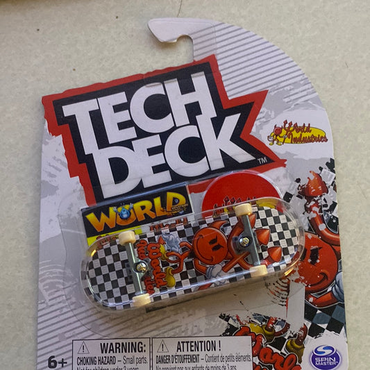 Tech Deck world industries red happy face -￼ ultra rare-
