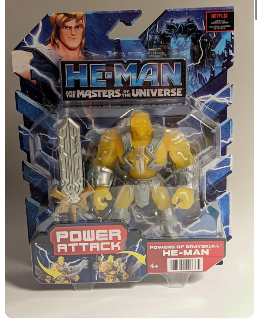 New! Masters of the Universe MOTU Power Attack HE-MAN Power of Grayskull