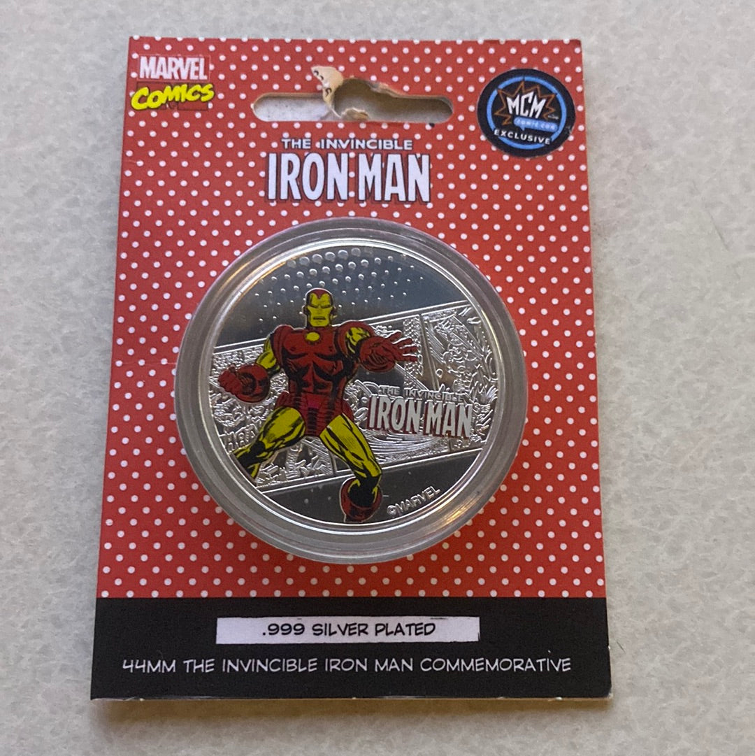 Iron man MCM Exclusive Collectable Coin Silver Limited Edition .999 Silver plated -the Koin club (Copy)