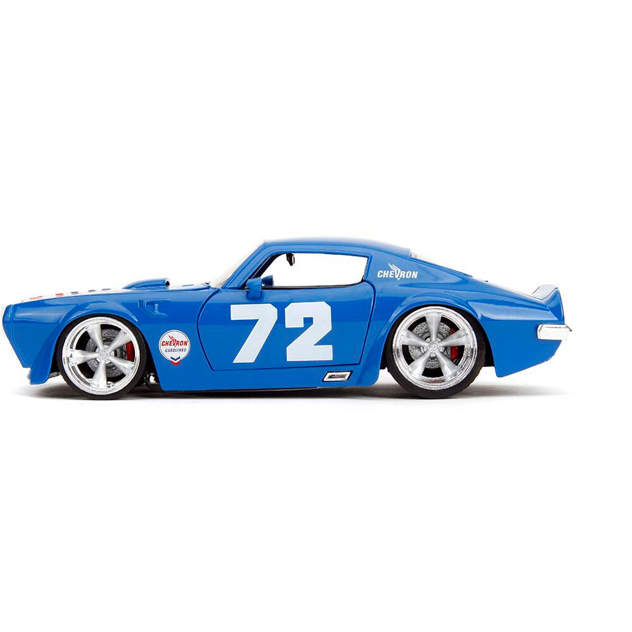 1972 Pontiac Firebird - Blue Chevron #72 1:24 Scale Diecast Model Car by Jada Toys