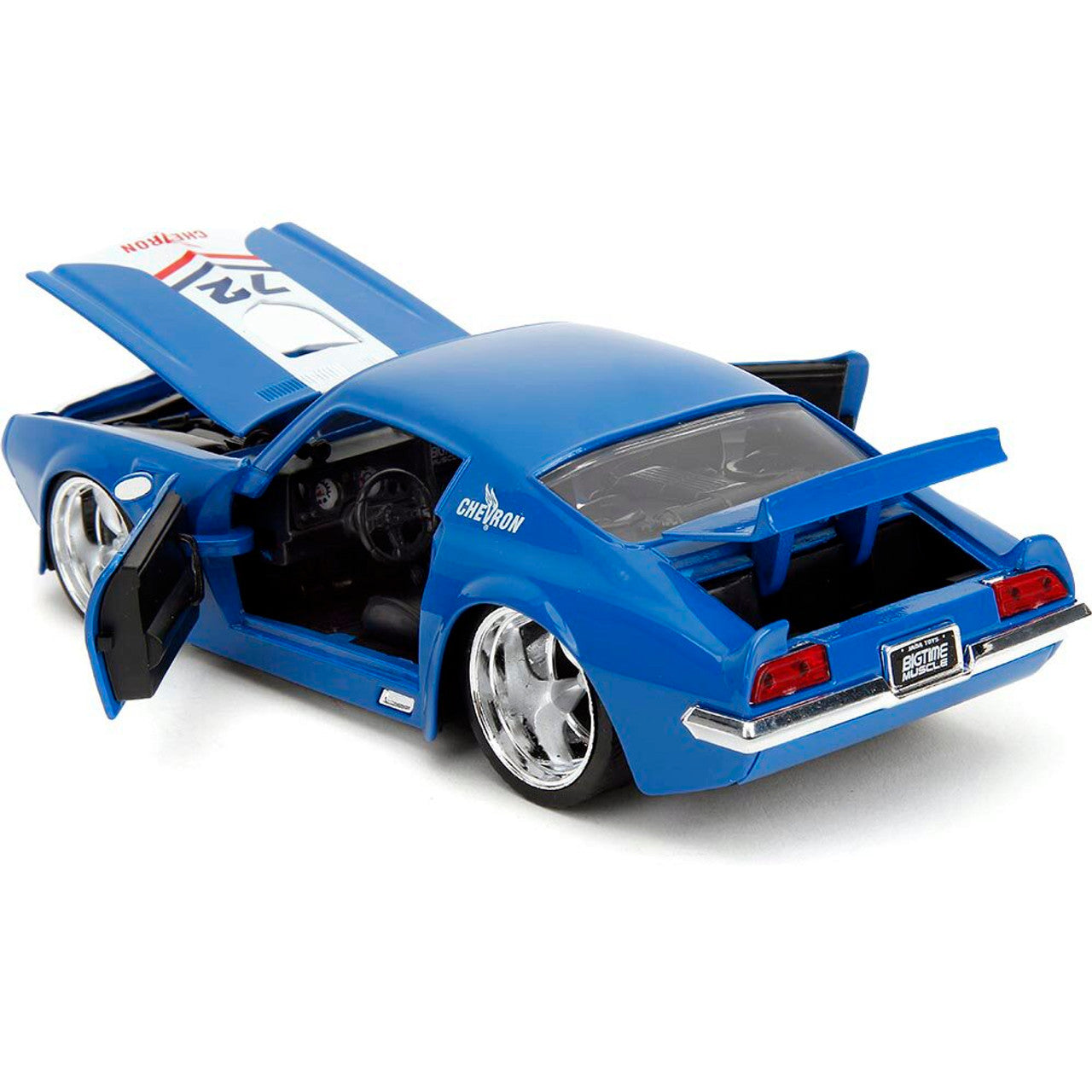 1972 Pontiac Firebird - Blue Chevron #72 1:24 Scale Diecast Model Car by Jada Toys