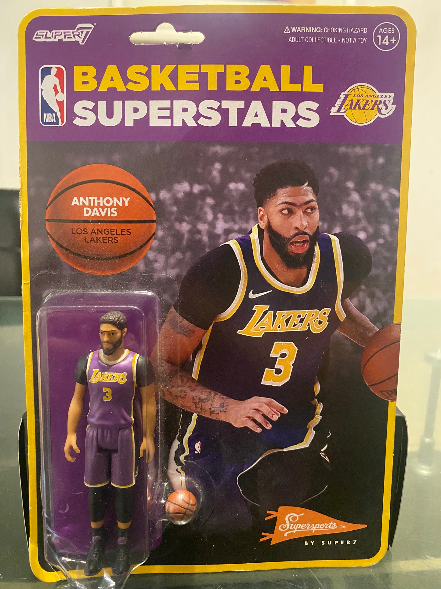 Basketball Superstars LA Lakers Anthony Davis Supersports by Super7 Basketball Figure