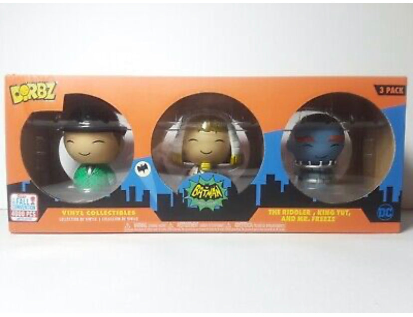 Dorbz Vinyl Collectibles 2017 Fall Convention 4000 PCS LIMITED EDITION THE RIDDLER, KING TUT, AND MR.FREEZE 3 PACK
