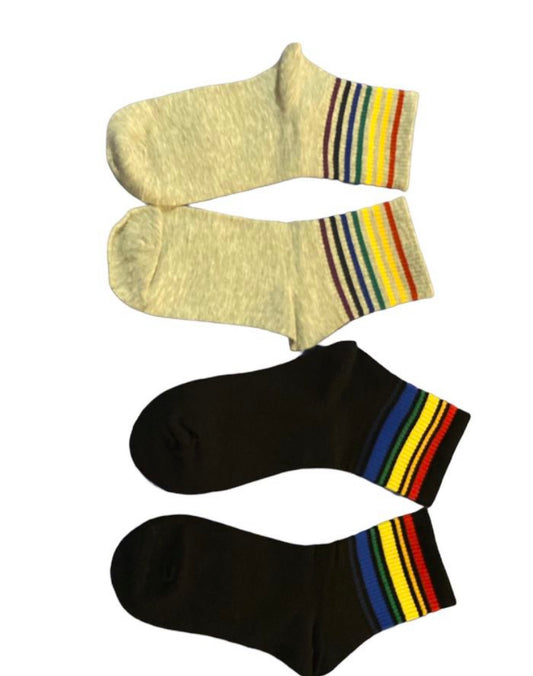 New!! Gray Pride Rainbow Crew Socks