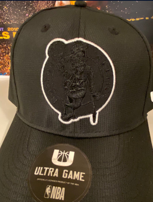 New!! Ultra Game Celtics Hat SnapBack All Black
