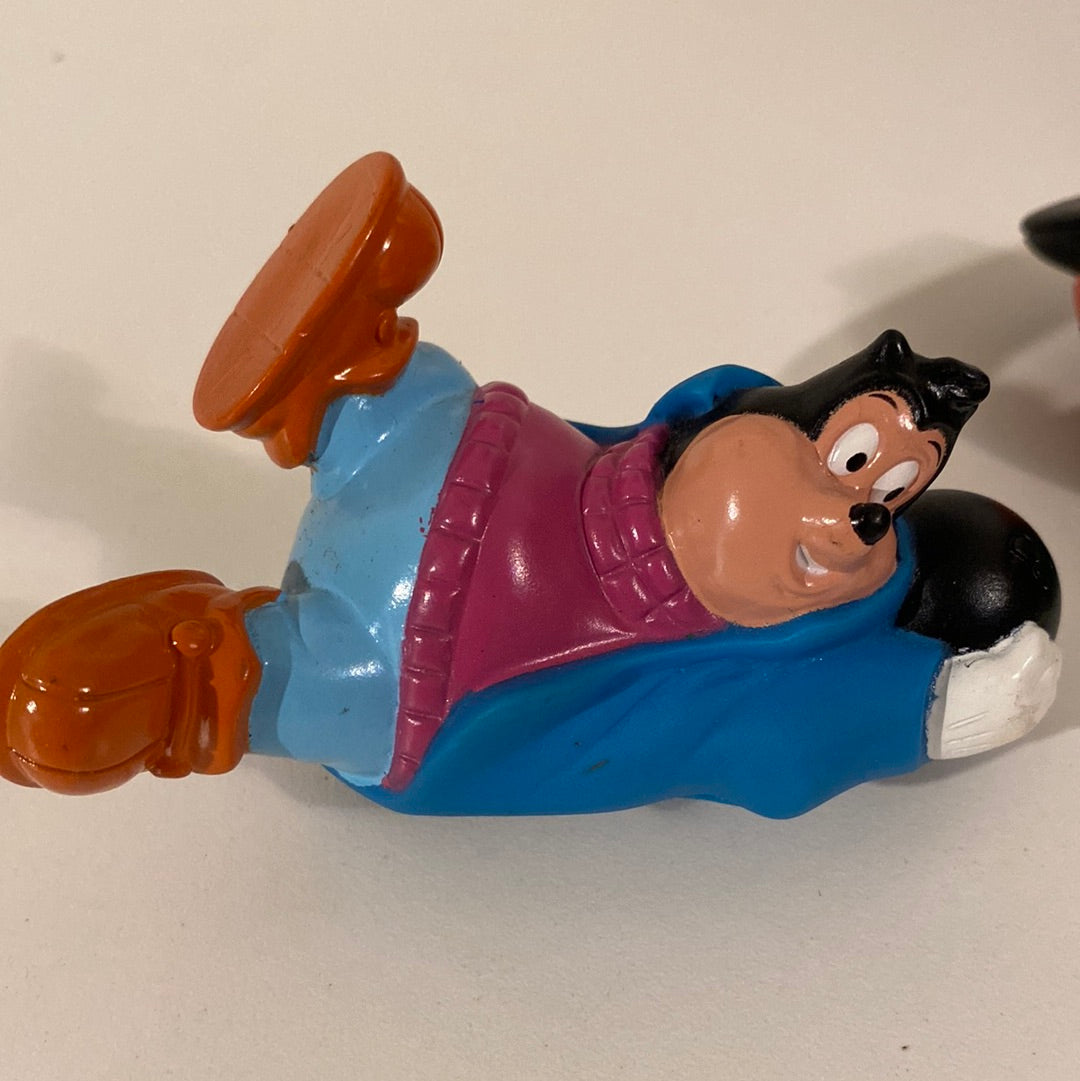 1994 Burger King Kids Club Disney Groof Troop Bowlers PJ Toy Pull Back Car & Goof Troop