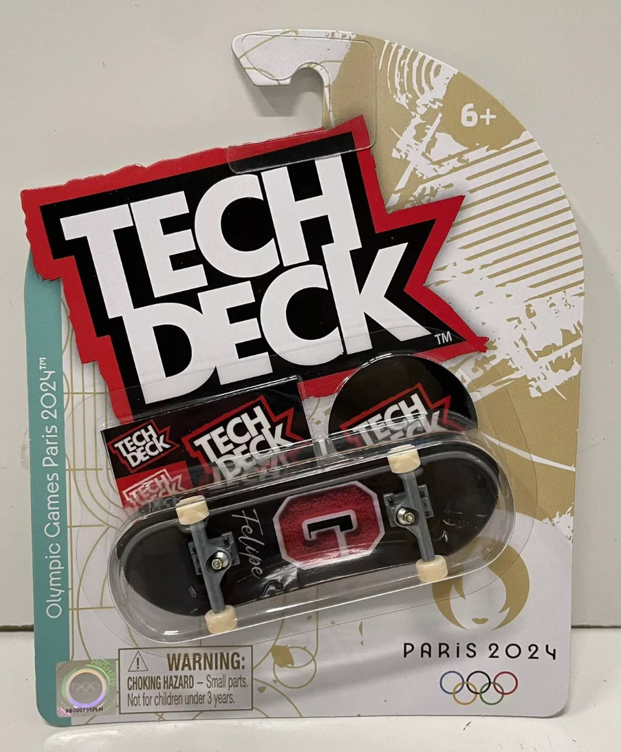 2024 Paris Olympics x Tech Deck Skateboard Fingerboard Felipe Gustavo Rare HTF