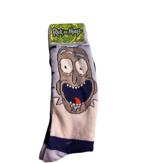 New!! Rick And Morty Socks Crew Socks (size 6-12)