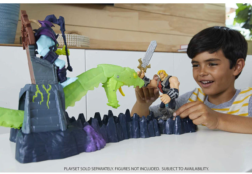 Masters of the Universe He-Man and The Chaos Snake Attack Playset, Skeletor Fortress with 2 Action Figures (He-Man & Skeletor), Gift for Adult Collectors & Motu