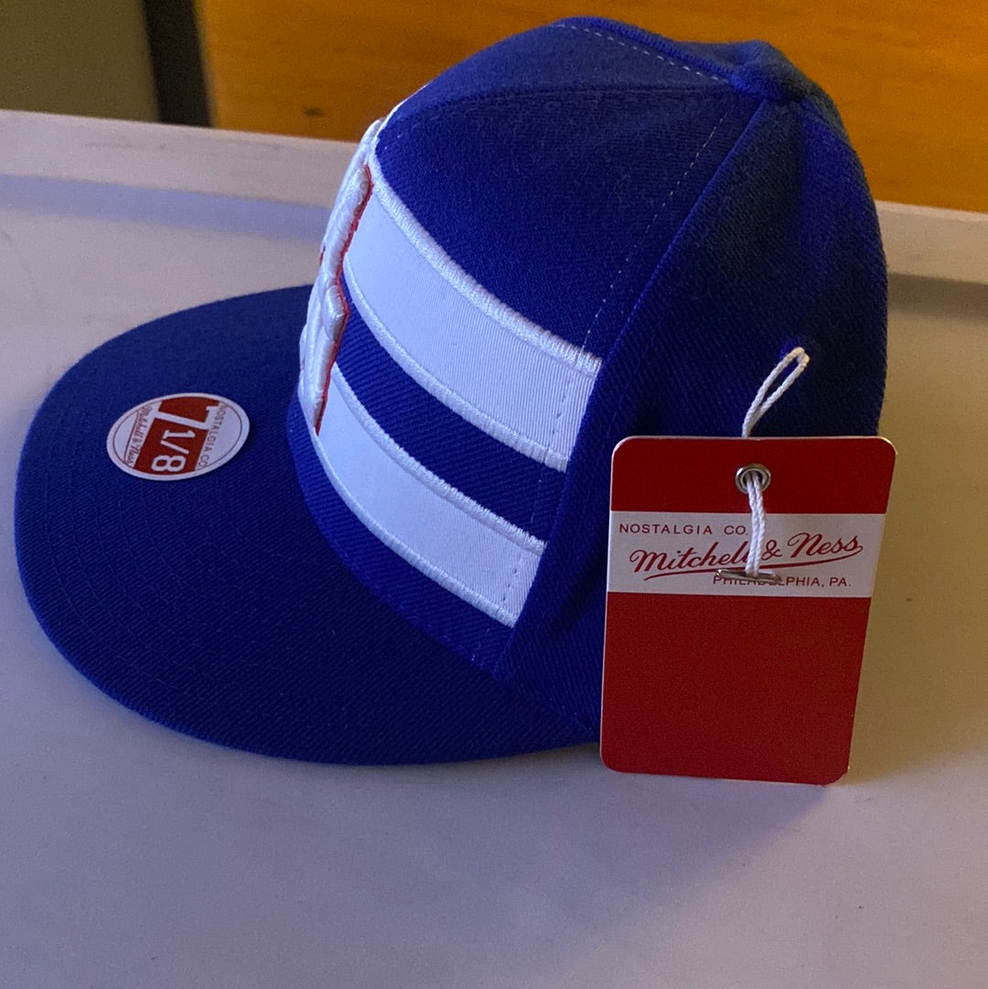 Mitchell & Ness Cuba Fitted Flat Bill White Hat Cap Mitchell Ness 7 1/8