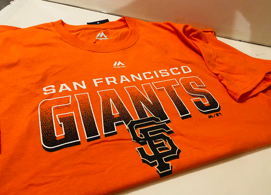 New!! Majestic San Francisco Giants officially Licensed MLB orange Shirt Large