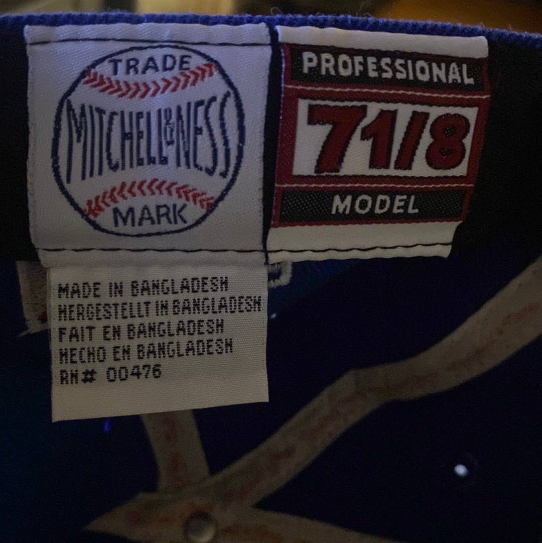 Mitchell & Ness Cuba Fitted Flat Bill White Hat Cap Mitchell Ness 7 1/8