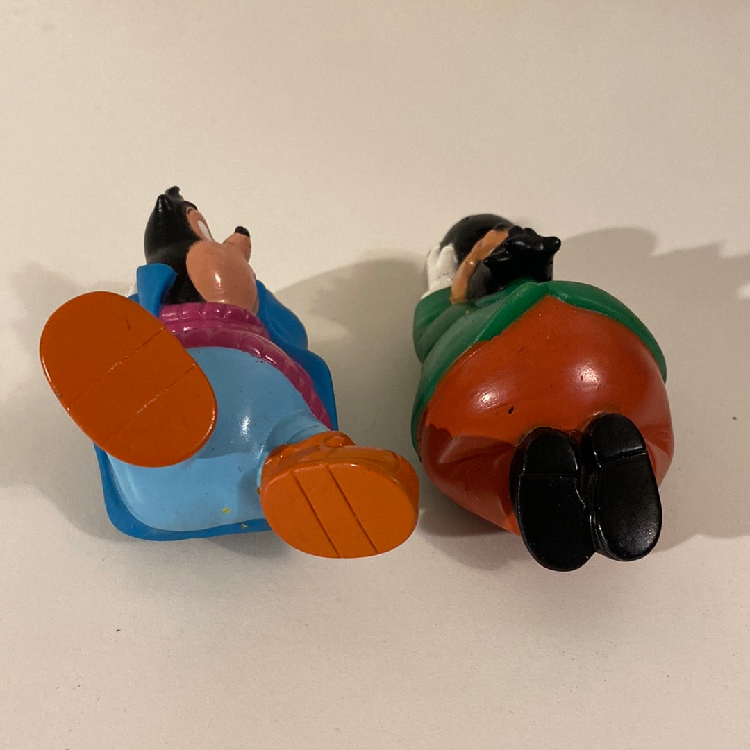 1994 Burger King Kids Club Disney Groof Troop Bowlers PJ Toy Pull Back Car & Goof Troop