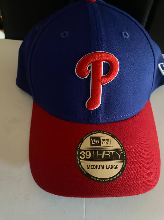 New Era Philadelphia Phillies MLB 3930 Team Classic Alt Flex Fited Hat Blue Med/Large