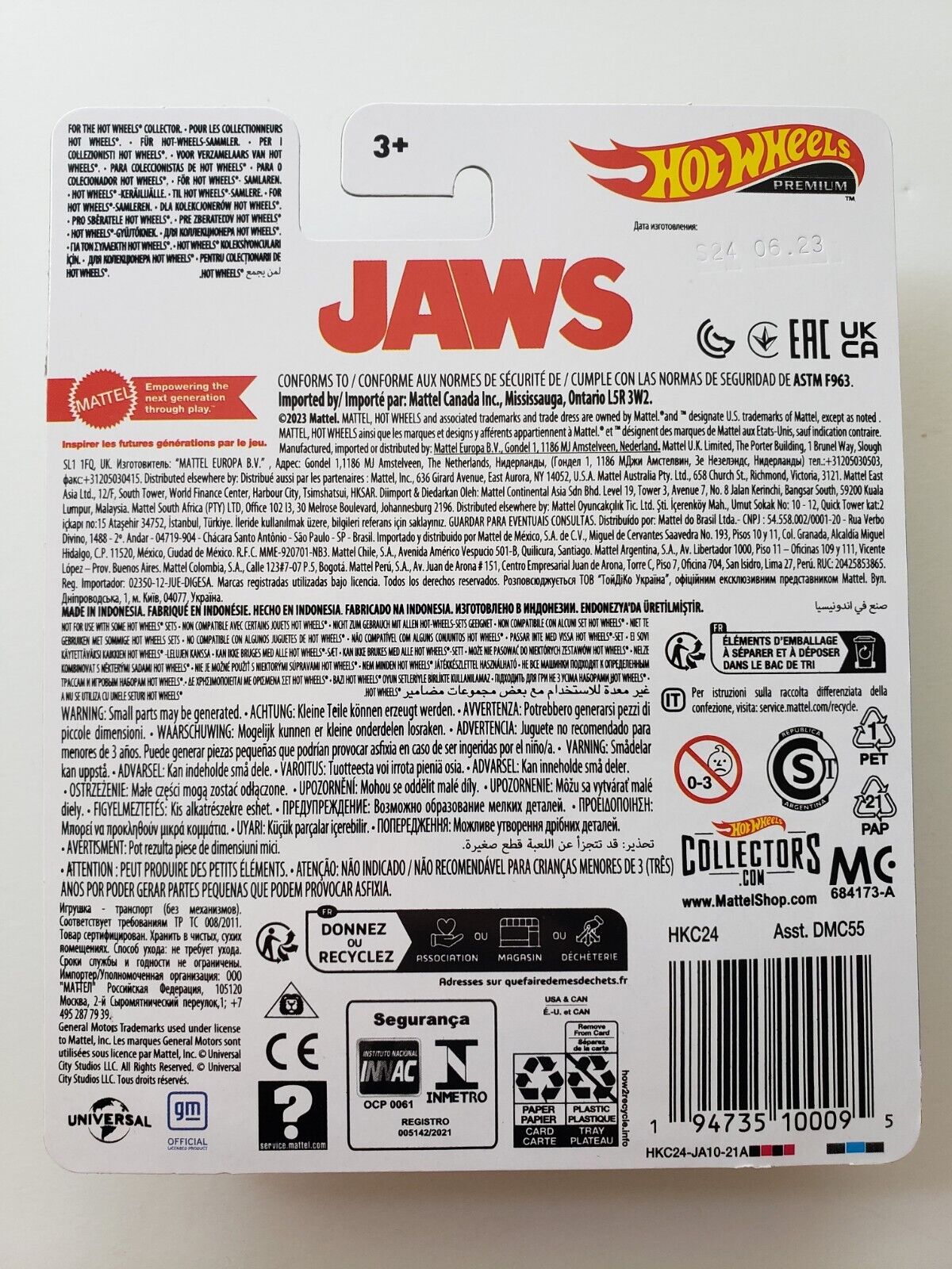 Hot Wheels 2023 Retro Entertainment JAWS ‘75 CHEVY BLAZER CUSTOM K5 Real Riders