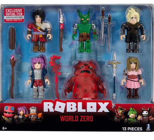 New! Roblox Action Collection - World Zero Six Figure Pack [Includes Exclusive Virtual Item]