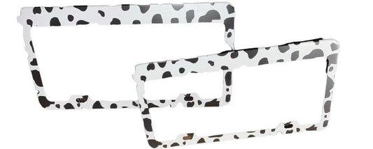 New!! Cow Car Plate Print Car Plate Frame x2 with caps