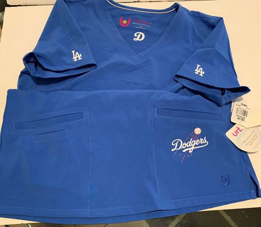 New! Blue Urbane Performance Scrub Dodgers Fan!! High Quality Size Small And M