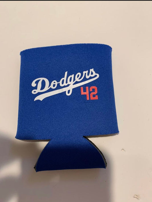 New!! Dodgers SOFT FOAM CAN BOTTLE COOLER KOOZIE Robinson #42 Comes With A Free 4” Waterproof Dodgers Sticker !! High Quality!