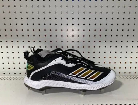 New!! Adidas Icon 6 Bounce ECP Mens Metal Baseball Cleats Size 9.5 Black White