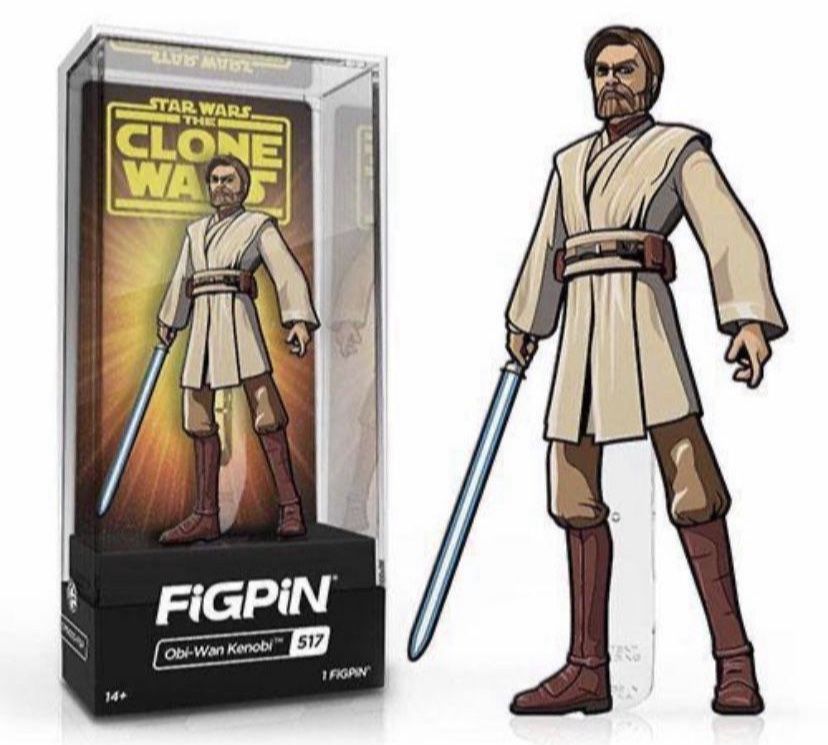 New!! FiGPiN #517 - Star Wars - The Clone Wars - Obi-Wan Kenobi - Enamel Pin