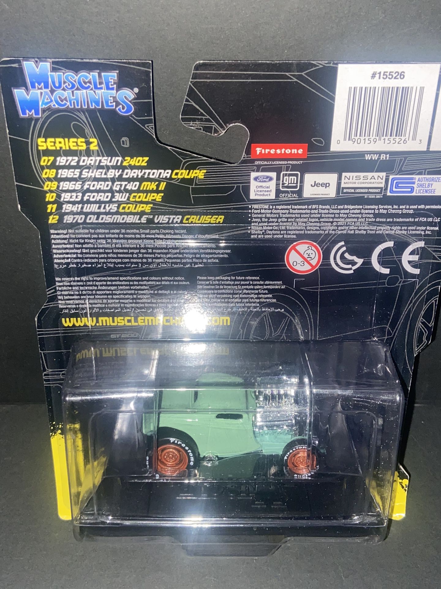 MUSCLE MACHINE DIE 1:64 COLLECTION MODEL 10 SERIES 2 1933 FORD 3W COUPE X3