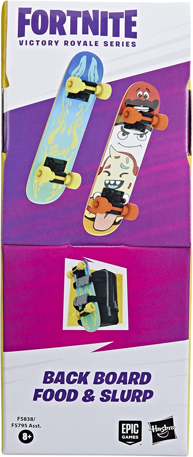 FORTNITE Victory Royale Series Food and Slurp Board Rider Set Skateboard Collectible Accessory
