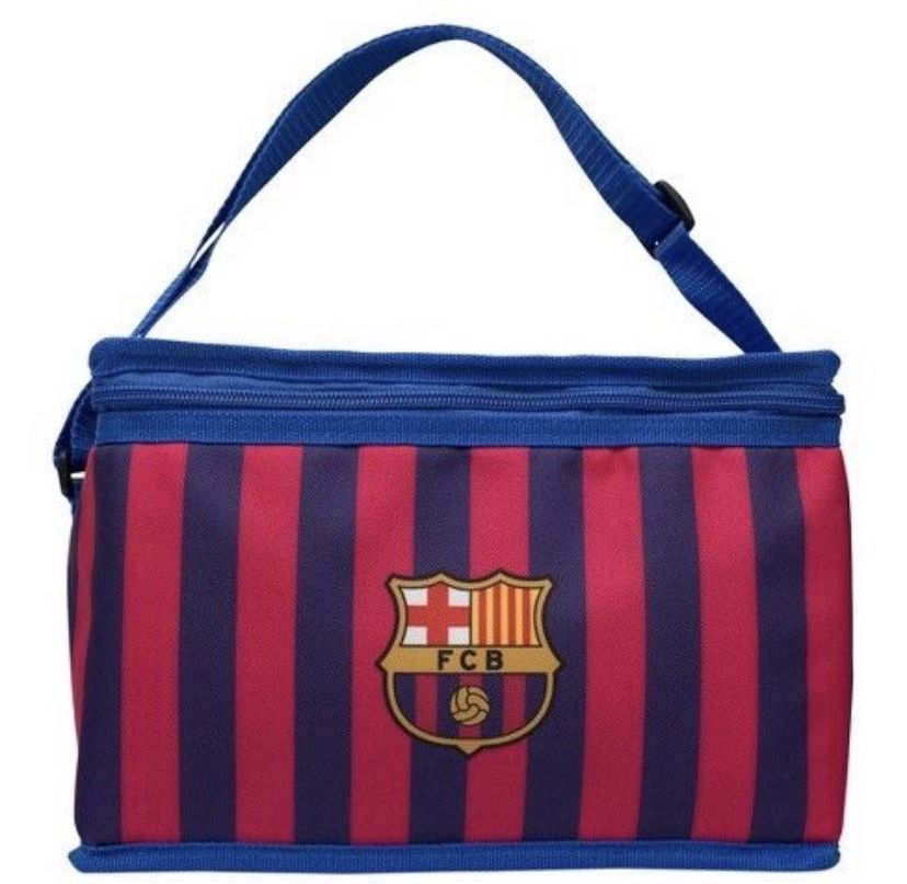 New!! Barcelona Red And Blue Striped Cooler With Handle