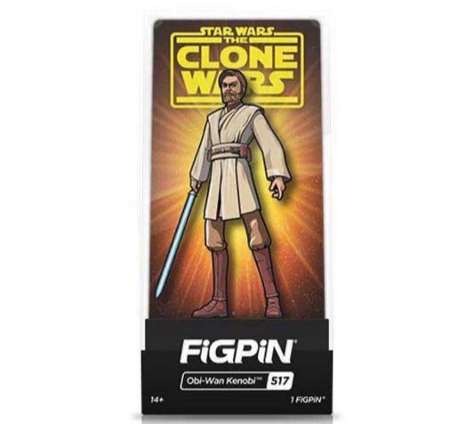 New!! FiGPiN #517 - Star Wars - The Clone Wars - Obi-Wan Kenobi - Enamel Pin