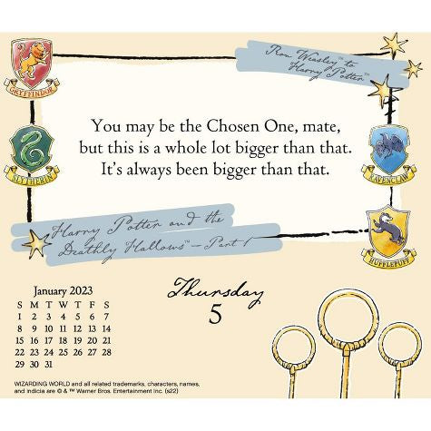 New!! 2023 Harry Potter Day-at-a-Time Box Calendar - Trends International
