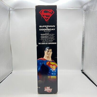 New!! DC Direct Superman vs. Doomsday Collector Set 6.5" Figures w/Graphic Novel NEW