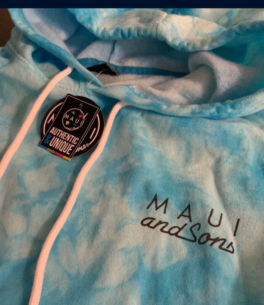 New!! Maui and sons Blue Tie dye hoodie
