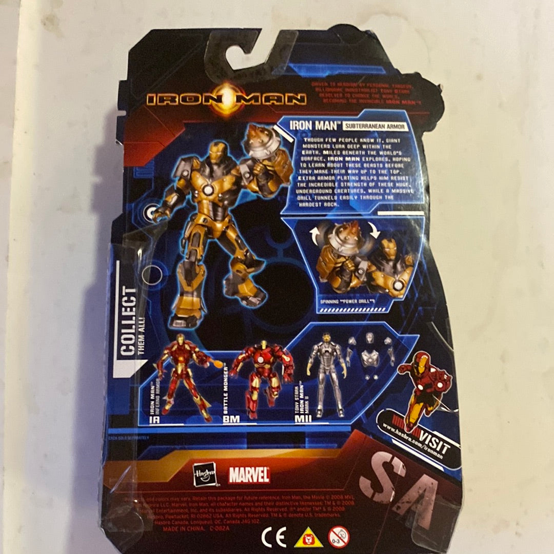 NEW SUBTERRANEAN ARMOR IRON MAN FIGURE MOVIE CONCEPT SERIES 2008 HASBRO! G28