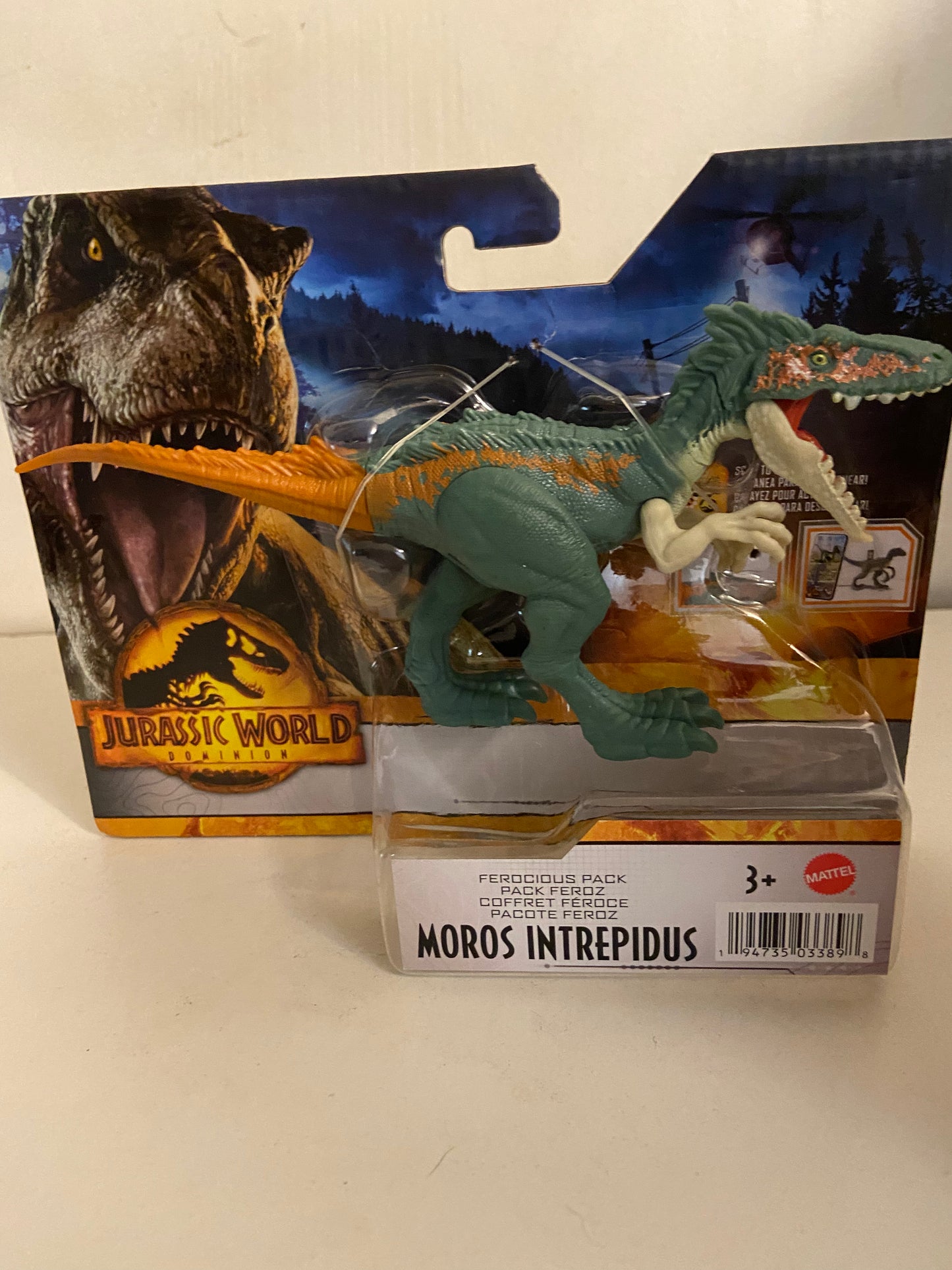 New!! Jurassic World Moros Intrepidus Figure! Scan To Unlock! With The App!