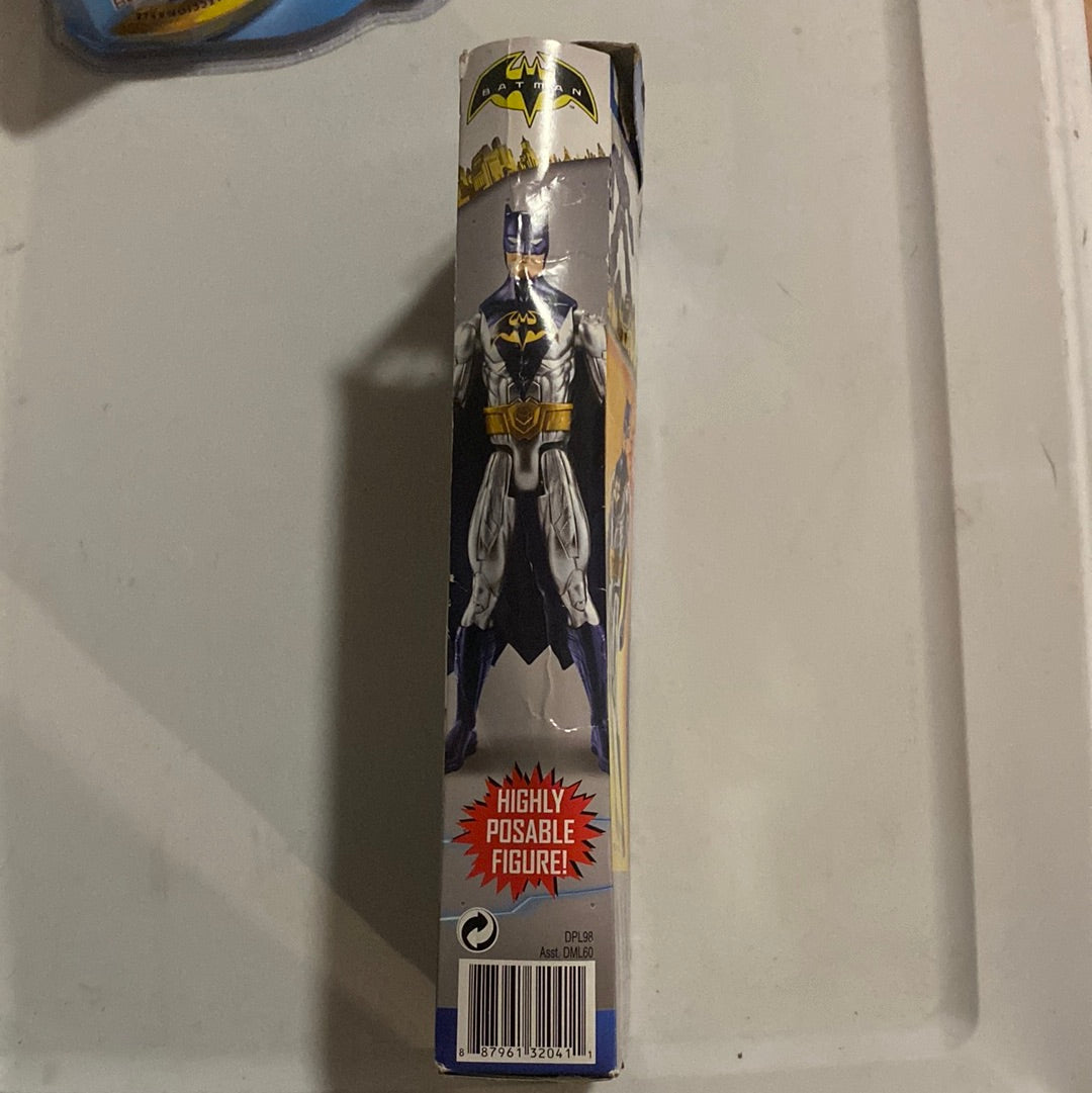 Batman Mattel DC Comics 12 Inch Action Figure Rare Blue & Silver merch Vs mutants