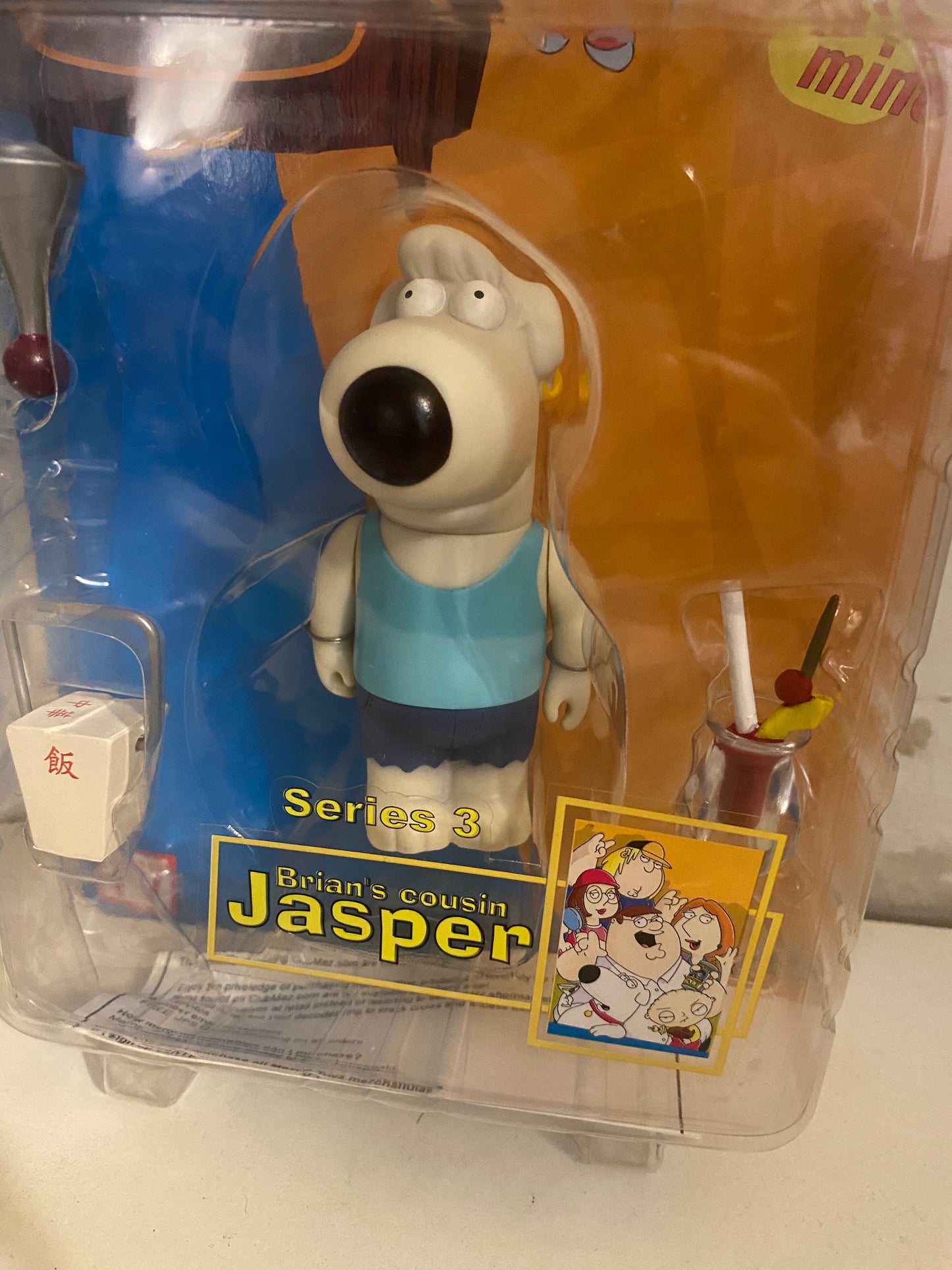 2005 Family Guy Jasper Brian's Cousin 3 Mezco figure W ACCESSORIES 2005 BLUE
