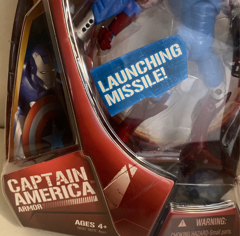 2008 NEW MARVEL IRON MAN CONCEPT SERIES CAPTAIN AMERICA ARMOR FIGURE HASBRO!