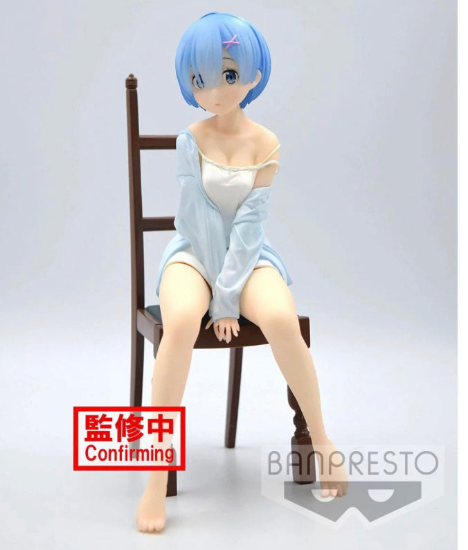 Chiue Re:Zero Starting Life in Another World: 5.5" Rem Sitting PVC Figure, Blue