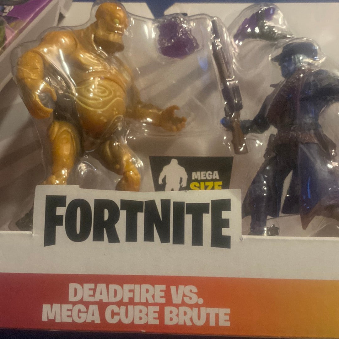 Fortnite Deadfire Vs. Mega Cube Brute Action Figure Set 4 inch