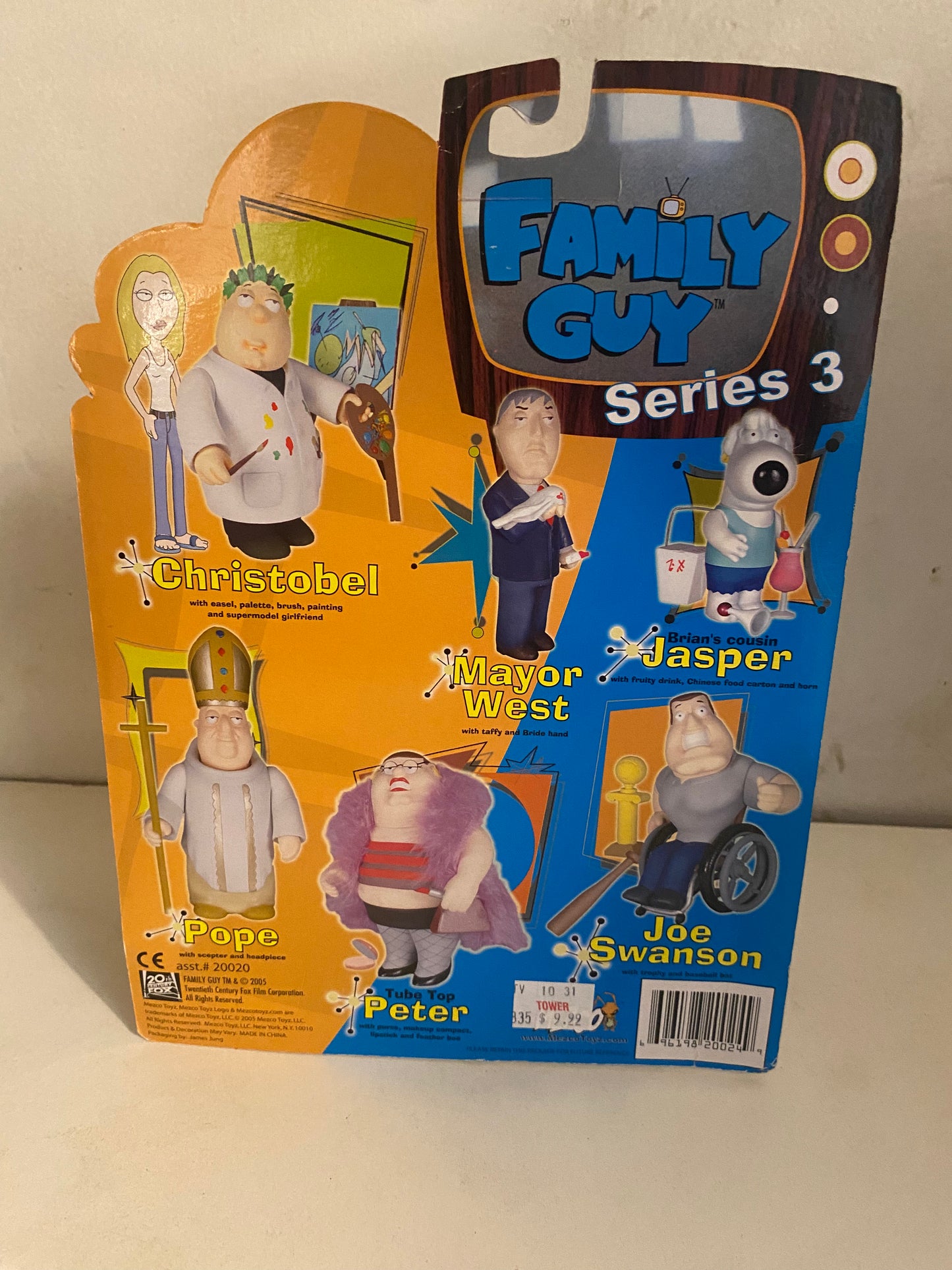 2005 Family Guy Jasper Brian's Cousin 3 Mezco figure W ACCESSORIES 2005 BLUE
