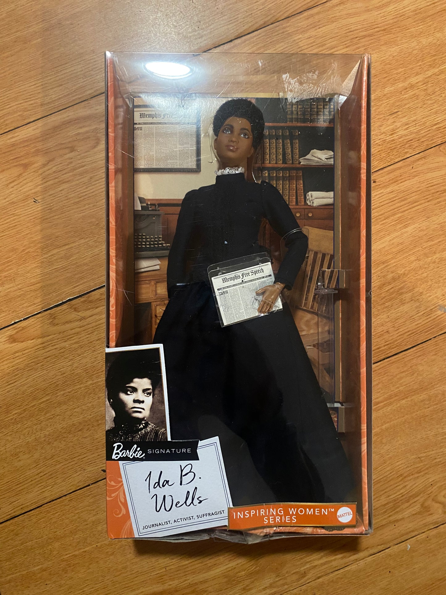 New!! Ida B. Wells Barbie Inspiring Women Doll -some Damage-