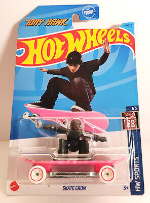 New!! 2023 Hot Wheels,1/64,Tony Hawk Skate Grom #42, Pink