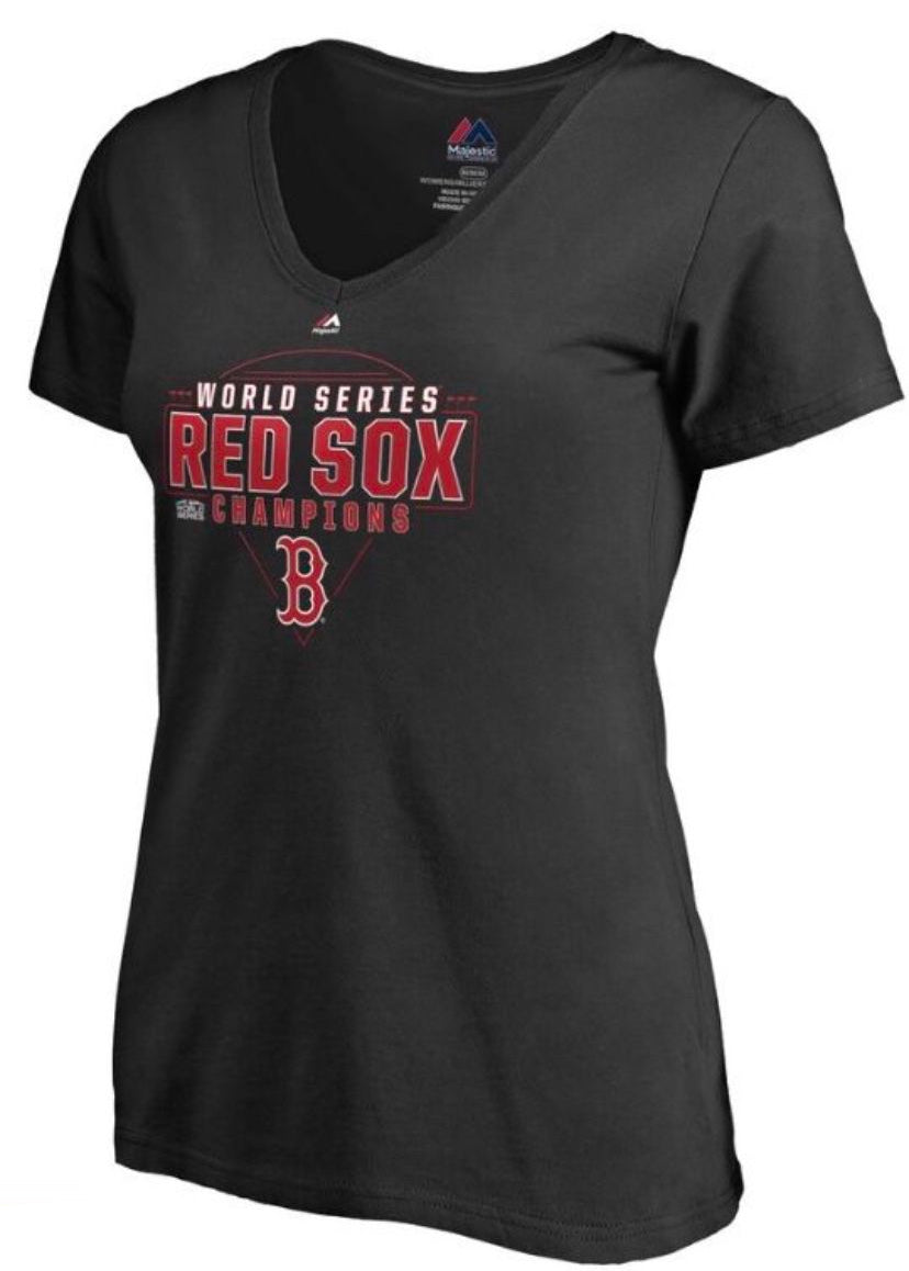 New!! Boston Red Sox Majestic Womens 2018 World Series champion Jersey Shirt