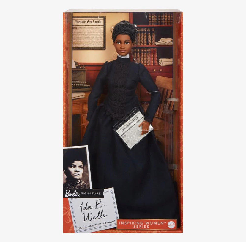 New!! Ida B. Wells Barbie Inspiring Women Doll -some Damage-