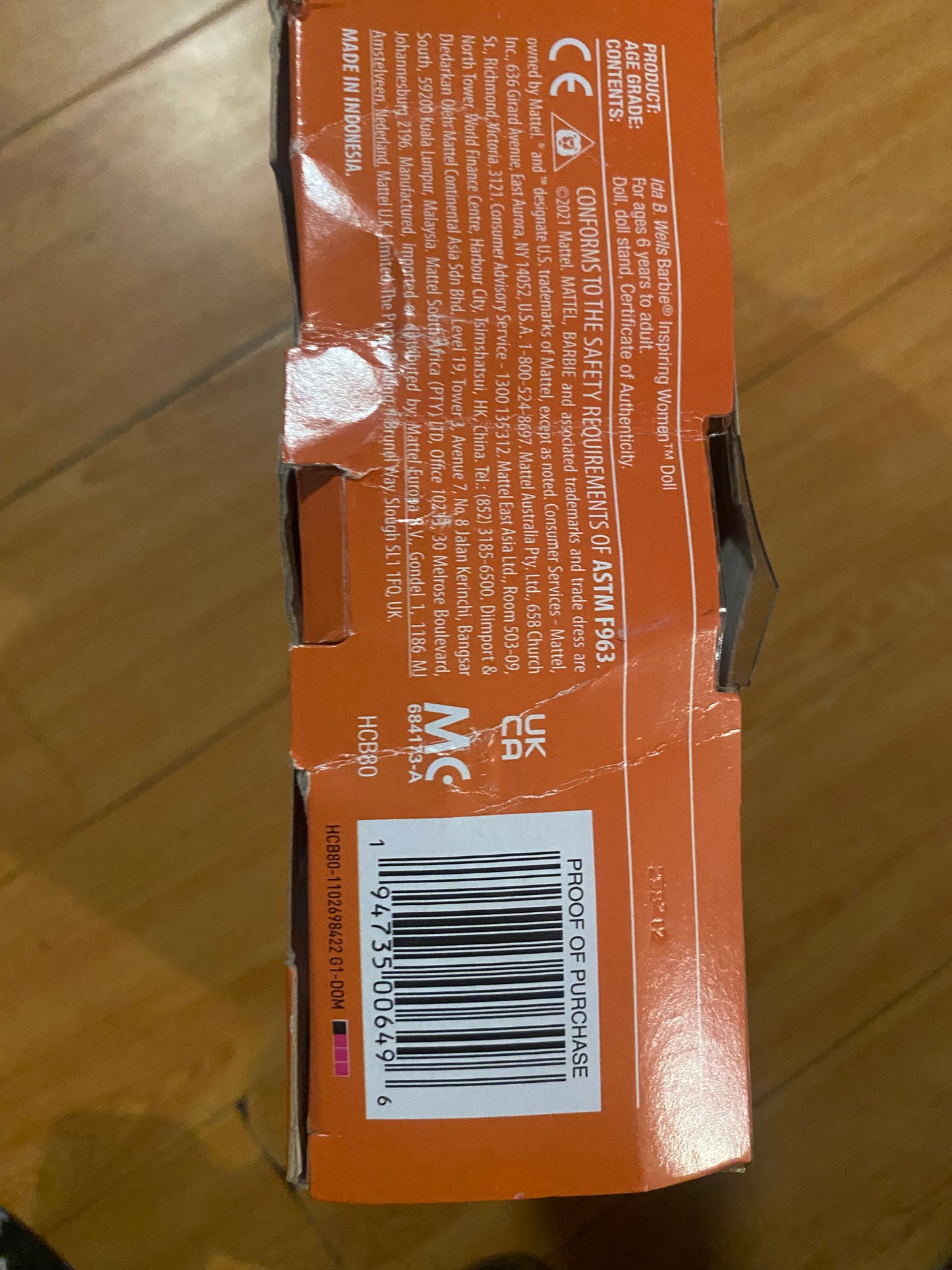 New!! Ida B. Wells Barbie Inspiring Women Doll -some Damage-