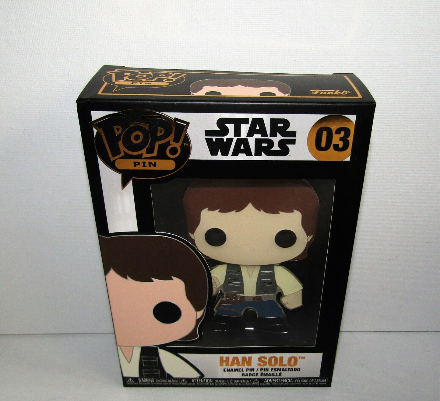 New!! FUNKO STAR WARS POP ENAMEL PIN HAN SOLO #03