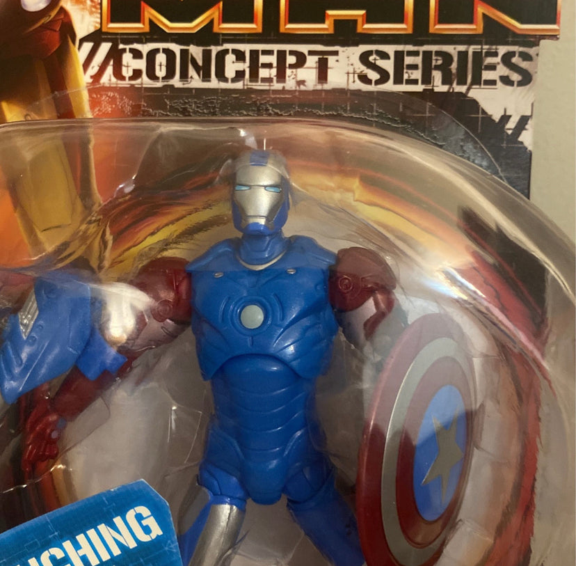 2008 NEW MARVEL IRON MAN CONCEPT SERIES CAPTAIN AMERICA ARMOR FIGURE HASBRO!
