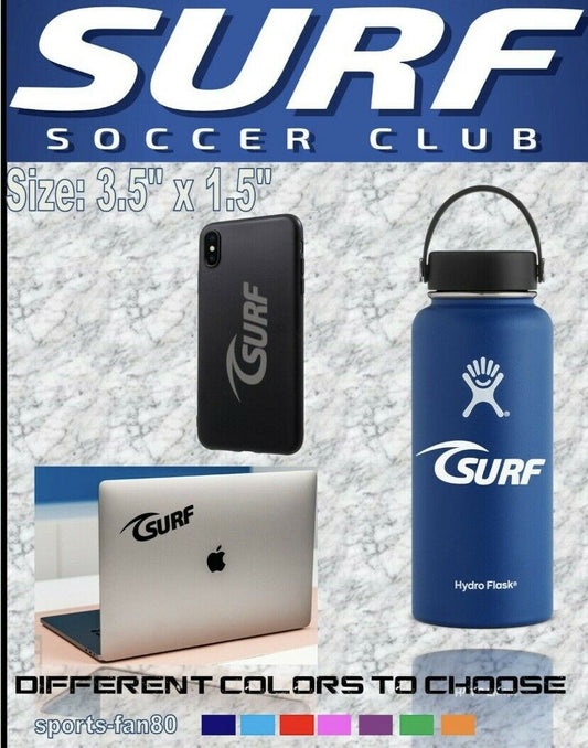 Surf Soccer Club Decal Assorted Sizes and colors