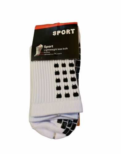 White Sports Lightweight Grip Socks